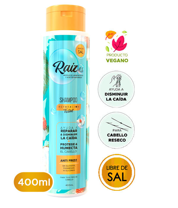 Shampo para cabello normal a seco con coco y mamey – Raizes Reparación Total