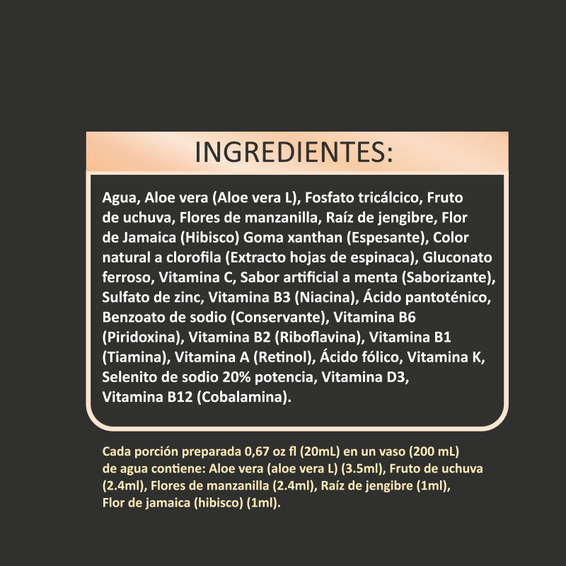 VITAXTREME con ALOE VERA líquido | con Flor de Jamaica y Uchuva | 1000 ml