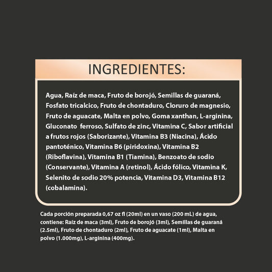 VITAEXTREME con GUARANÁ líquido | con Borojó y Maca | 1000ml