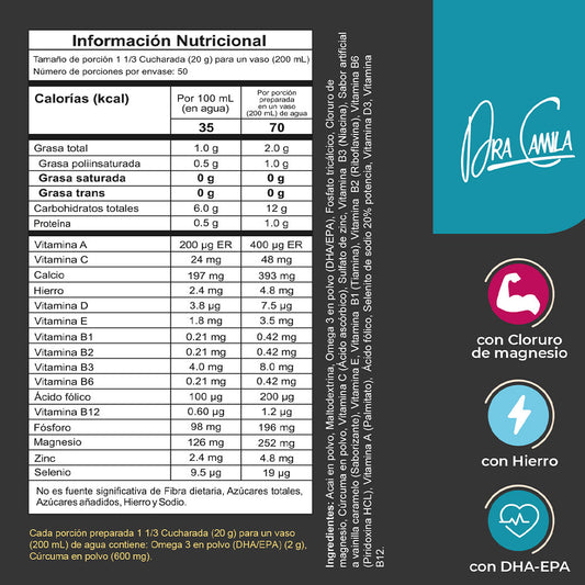 TOTALSURE | Omega 3 DHA EPA | Calcio | Hierro | 1000g