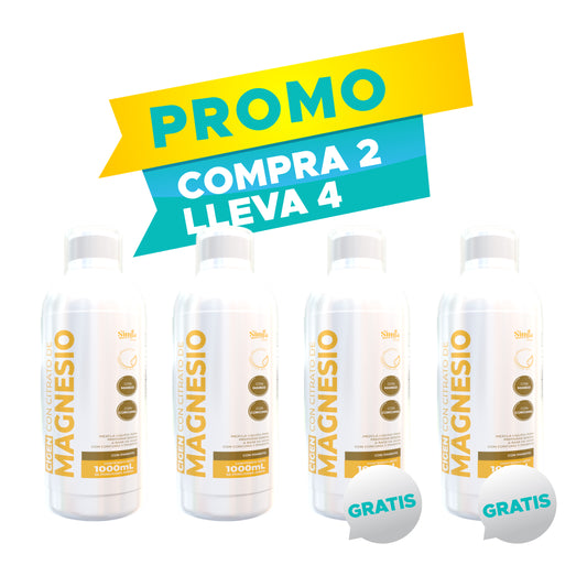 4 X 2 CIGEN | Citrato de magnesio | Cúrcuma | Mango | 1000ml