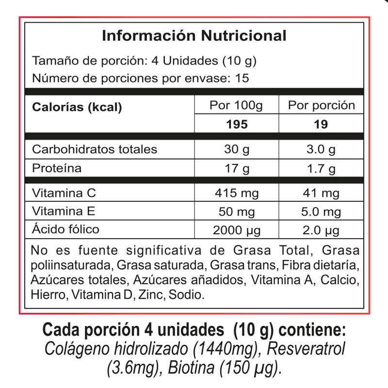 Gomitas | Colágeno hidrolizado | Biotina | 60 gomitas