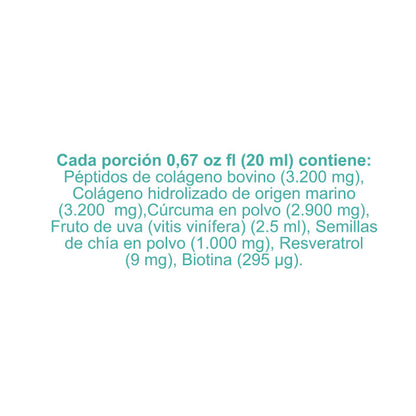 Colágeno marino | Colágeno bovino | Magnesio | 20 sachets