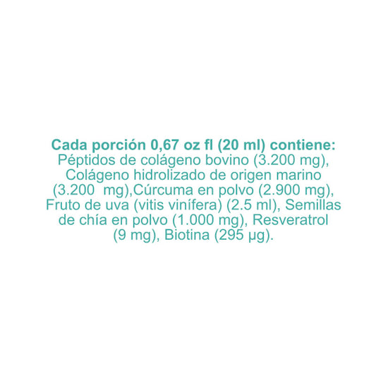 Colágeno marino | Colágeno bovino | Magnesio | 20 sachets
