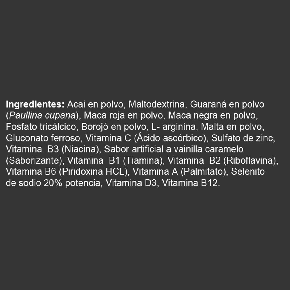 GINKMX | Maca roja | Maca negra | Guaraná | 1000g