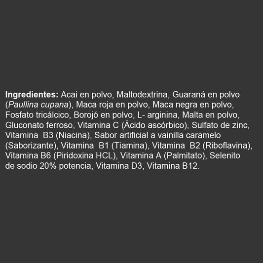 GINKMX | Maca roja | Maca negra | Guaraná | 1000g