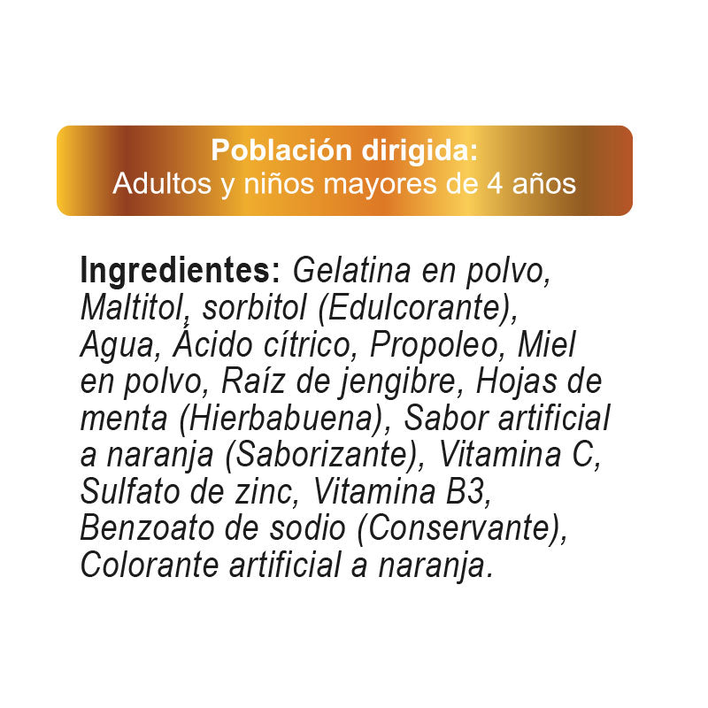 Gomitas | Vitamina C | Miel y Jengibre | 60 gomitas