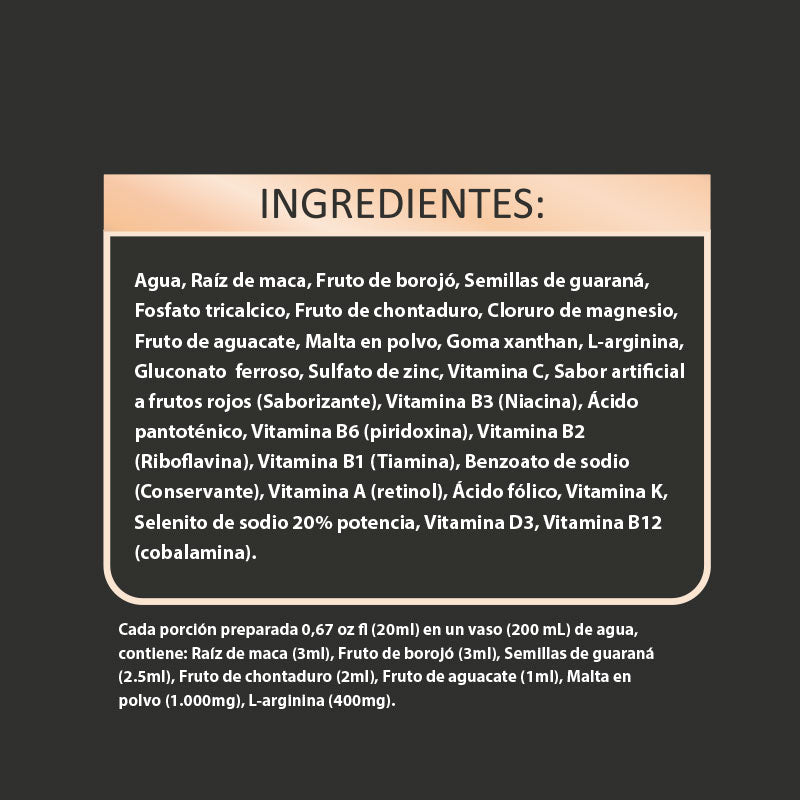 VITAEXTREME con GUARANÁ líquido | con Borojó y Maca | 1000ml