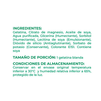 Citrato de magnesio | 60 gelatinas blandas