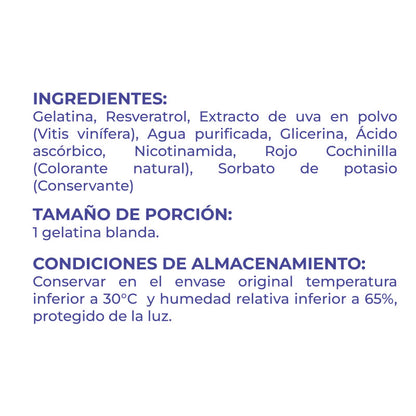 Resveratrol | Nicotinamida | 100 gelatinas blandas