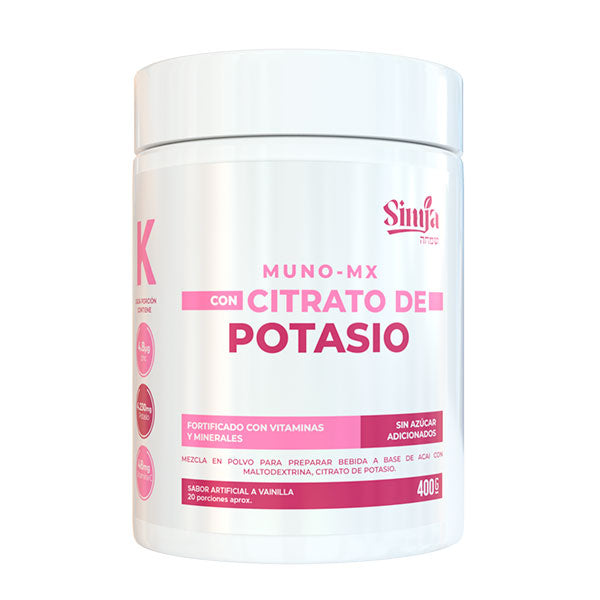 Muno mx con Citrato de potasio | vitaminas y minerales | 400 gramos