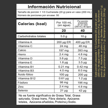 BIOGREEN con Spirulina | Glucomanano | Semillas de Chia | 1000g
